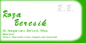 roza bercsik business card