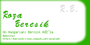 roza bercsik business card